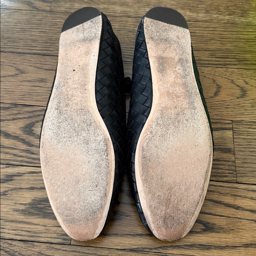 Loeffler Randall Leonie Woven Black Soft Leather Ballet Flats Size 11 EUC - Picture 4 of 4